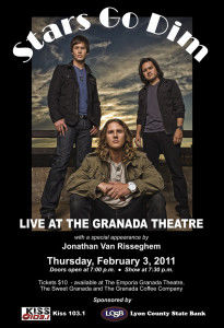 The Stars Go Dim concert scheduled at the Granada Theater tonight has been postponed for later this month.