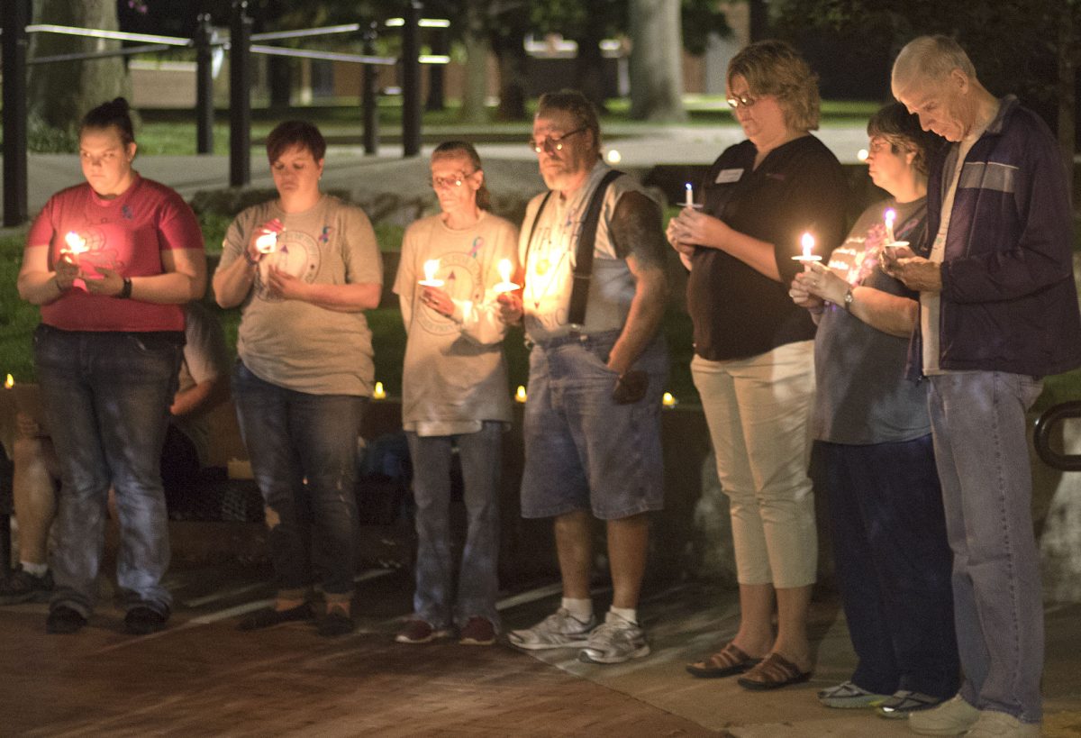Community members and students gather Sunday night on World Suicide Prevention Day at Union Square for the Candlelight Vigil to remember the victims of suicide. Hornets for Hope brought awareness to suicide and mental health hoping to start suicide prevention.
