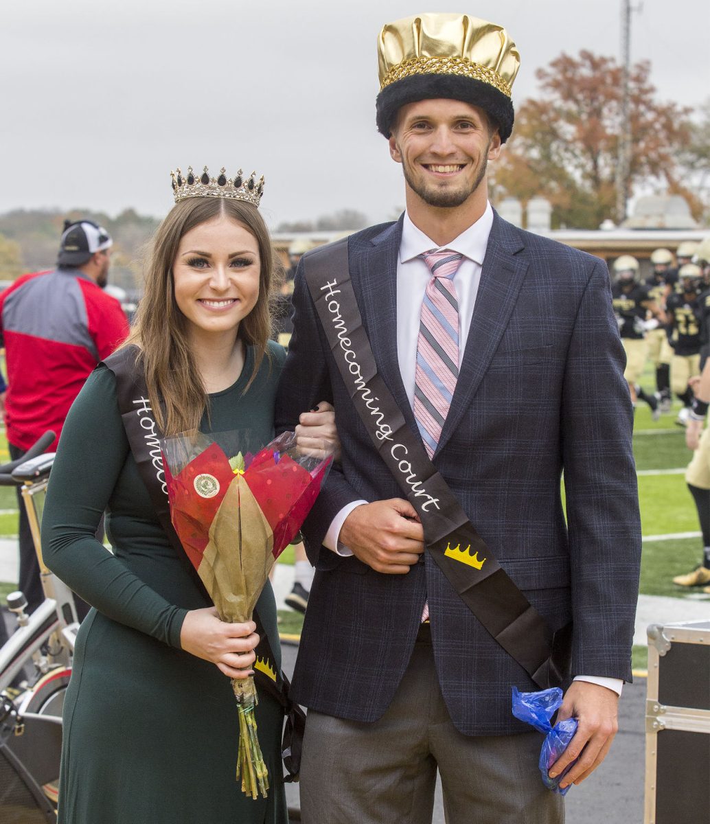 Moira Pyle, senior marketing major, and Wyatt Sander, senior health promotion major, were named the 2017 homecoming royalty. They will return next year to crown the 2018 homecoming royalty.