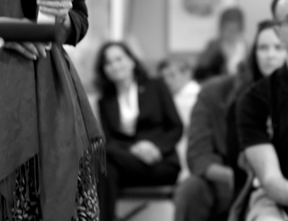 &#160;The administration remained in back and out of focus.