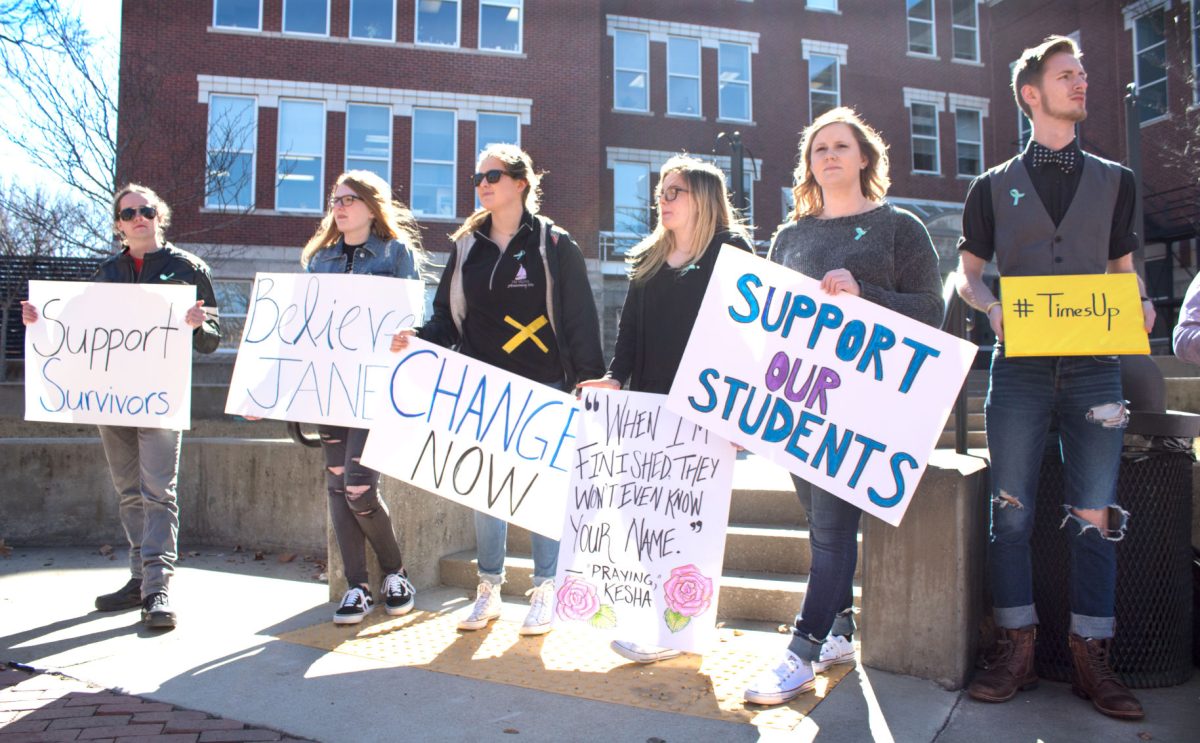 Students attending the "Justice for Jane" protest Monday in Union Square demanded change and shared the core message of the protest, which was to create a space of support for victims of sexual assault. Approximately 35 students attended the protest and held signs and wrote notes to administration and survivors of sexual assault.