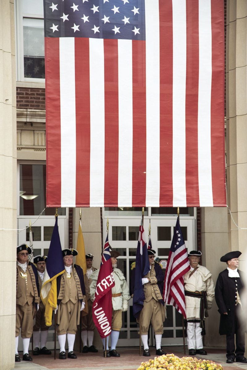 To kick of the Veteran&#8217;s Day celebrations in Emporia, a flag celebration was held last Saturday to honor Veterans. Emporia State University was given a certificate of commendation from the Sons of American Revolution for flying the U.S. flag.&#160;