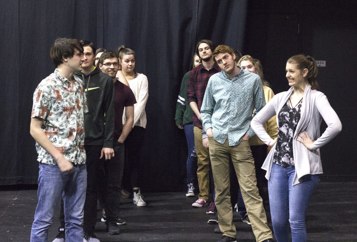 Students audition for Zoiks!, Emporia State&#8217;s improv group last Friday&#160;in Roosevelt Hall. Zoiks! recently participated in Heartland regional college improv tournament&#160;on Feb. 9 at Kick Comedy Theater in Kansas City, Missouri.