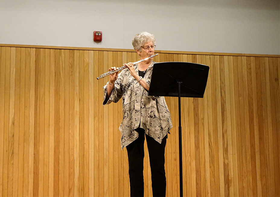 Katherine Borst Jones and Emporia Faculty Ensemble performs at the Gala Benefit Concert on Sept. 14 at Heath Recital hall. All proceeds went to raise money for the music scholarship fund.