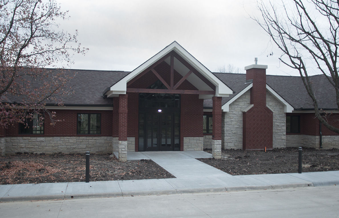 Construction progress of the Breidenthal University House is shown Nov. 6. The house will be home to President Allison Garrett and her family. They are scheduled to move in by December.