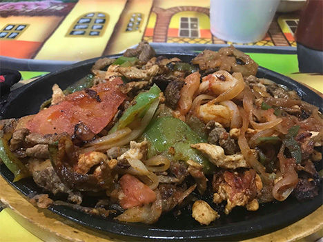 Steaming plates with hot tastes