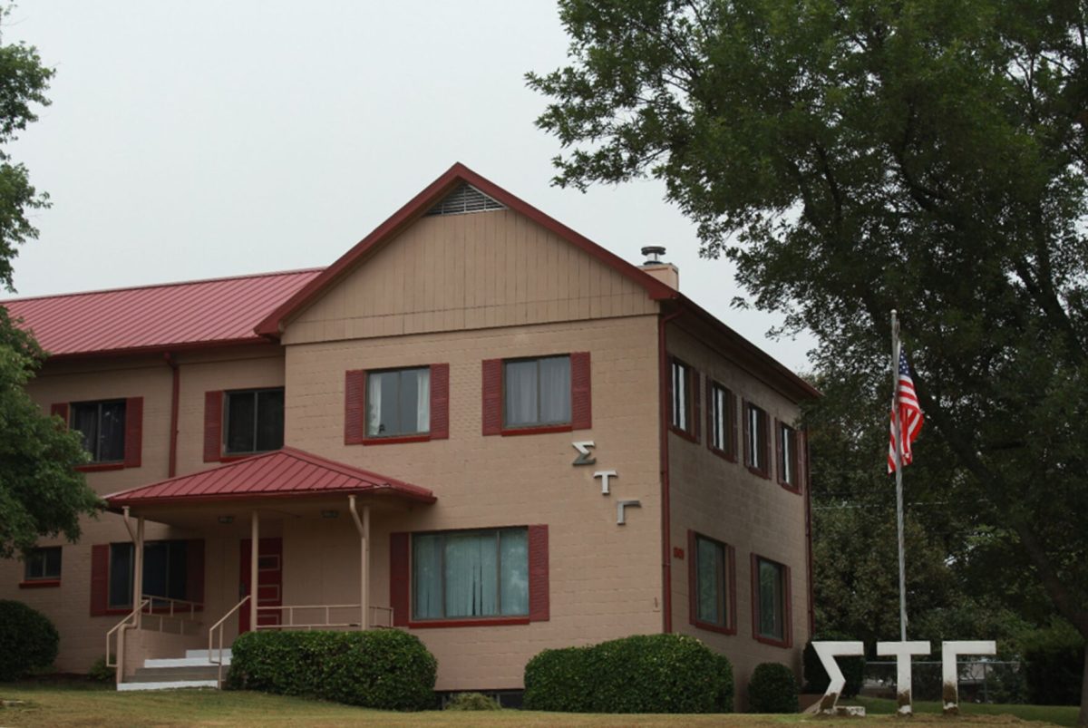 With 21 fraternity members undergoing quarantine, the large house remains silent. Members of Sigma Tau Gamma, 1309 Sylvan St., have been instructed to confine themselves to their house and rooms for at least two weeks.