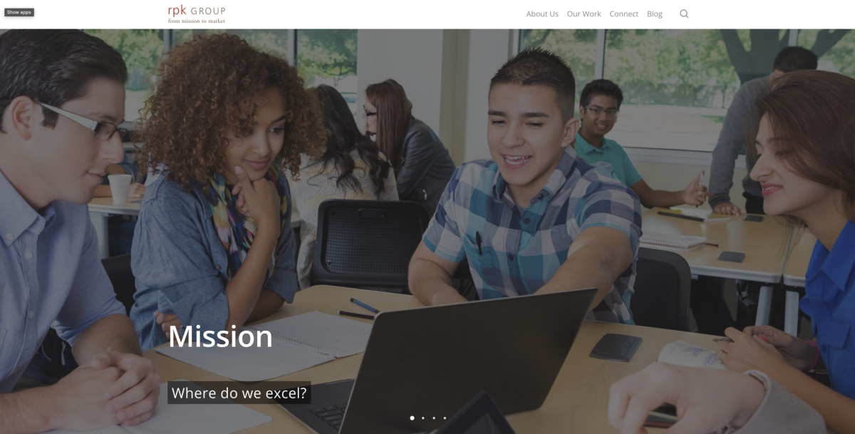 Screenshot of rpk GROUP's website homepage.