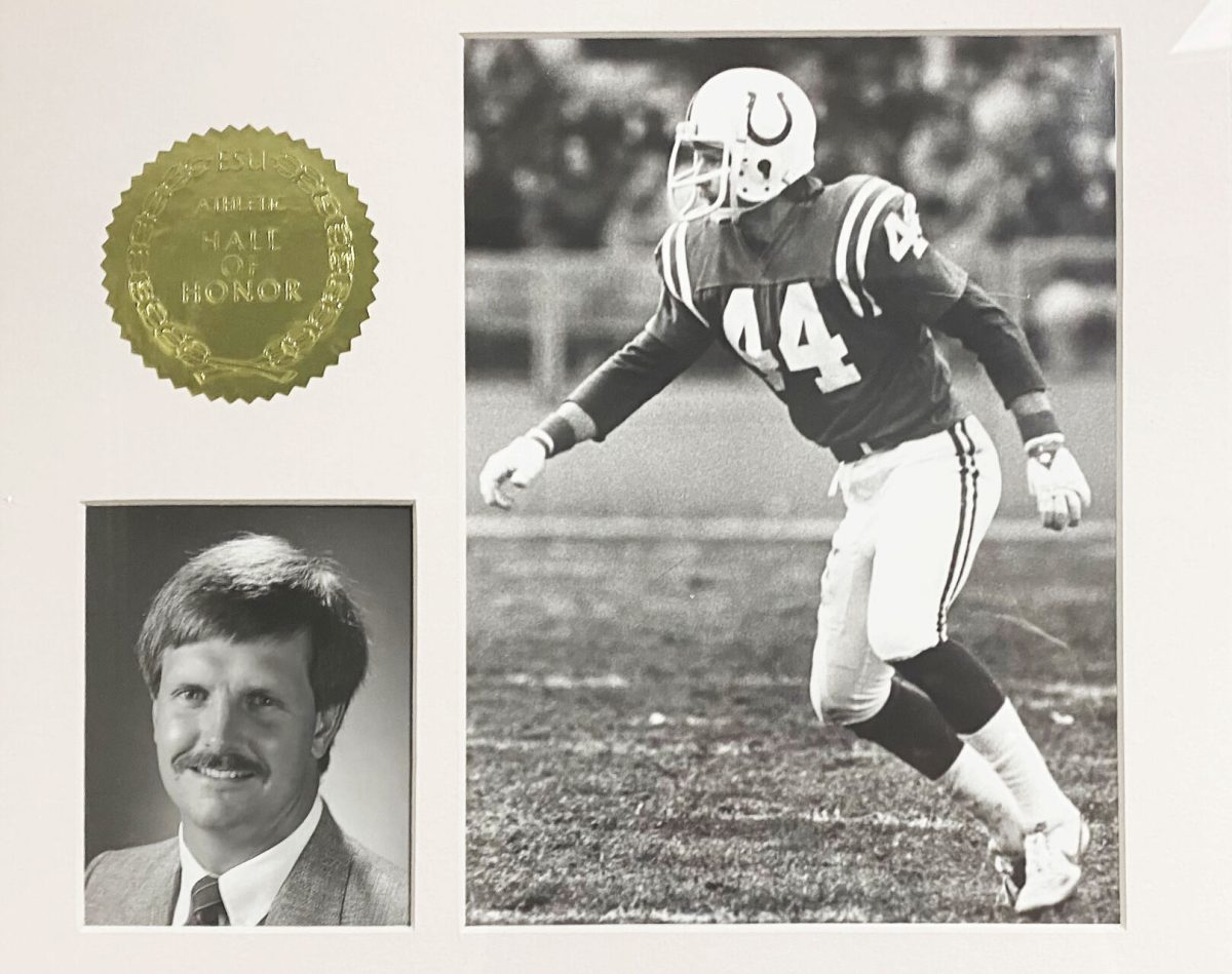 Steven Henry&#8217;s photo and list of accomplishments resides within the Emporia State University hall of fame located in Cremer hall. He was inducted in 1989 and is recognized for football and men&#8217;s track and field.