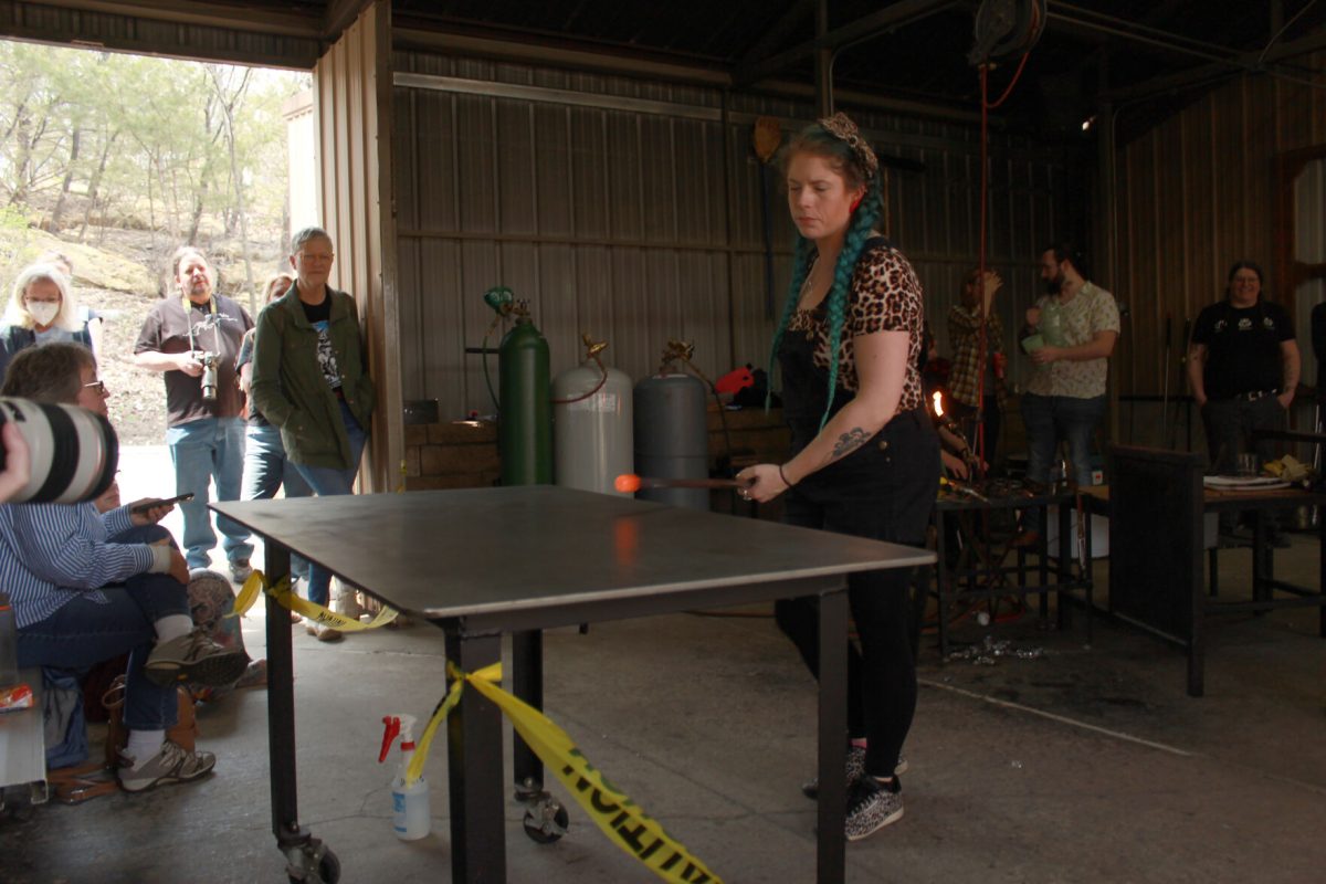 On Saturday April 9th, many people made the walk to the Art Annex to witness the Hot Glass Demonstration. From 9am to 5pm they were doing demonstrations and then at 7pm they held an auction for those items.&#160;