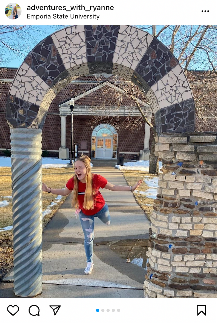 Ryanne Meyers posts on her Instagram page @adventures_with_ryanne&#160;about walking around the arch in front of King Hall for her tradition&#8217;s keeper&#8217;s checklist. She claims in her post &#8220;I am not really a superstitious person, but I still won&#8217;t dare to walk under the arch...&#8221;.&#160;