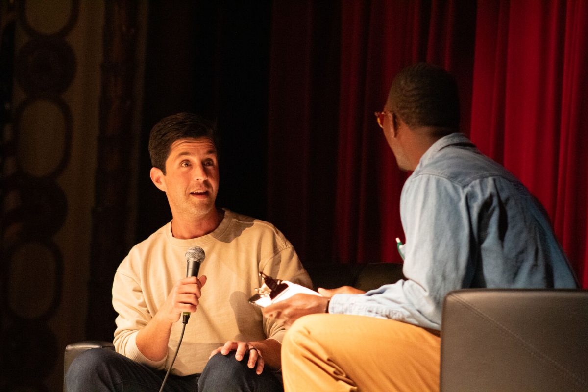 Josh Peck speaks with Emporia State students on September 8th. Interviewed by secondary education major Miles Lockridge, Josh shares stories of life as a child actor, and fatherhood