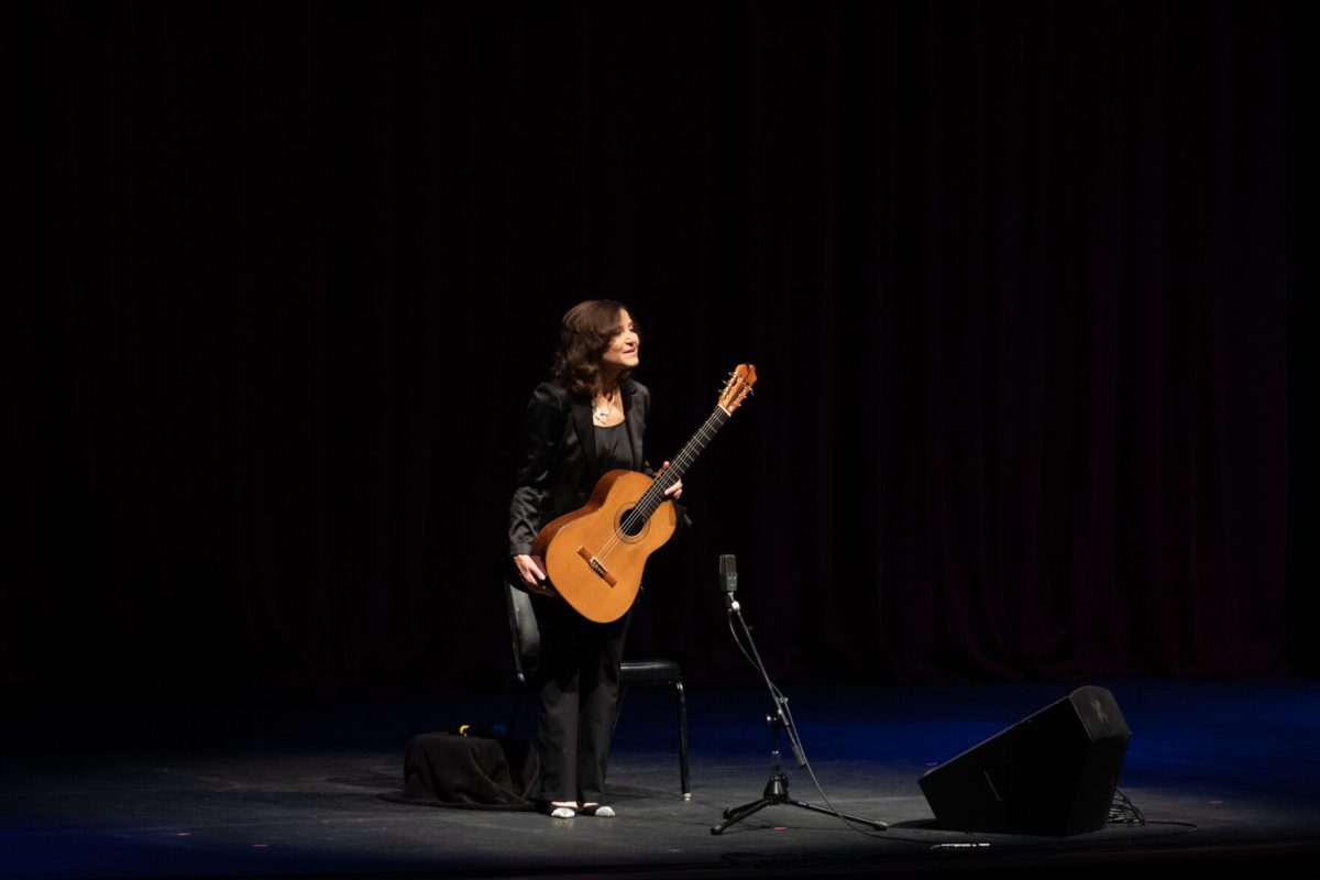 The School of Visual &amp; Performing Arts hosted the Annual Gala Benefit Concert in Albert Taylor Hall on October 7th, 2023, featuring Paraguayan classical guitarist Berta Rojas. Rojas performed an assortment of music from the mid-1800s to mid-1900s.
&#160;