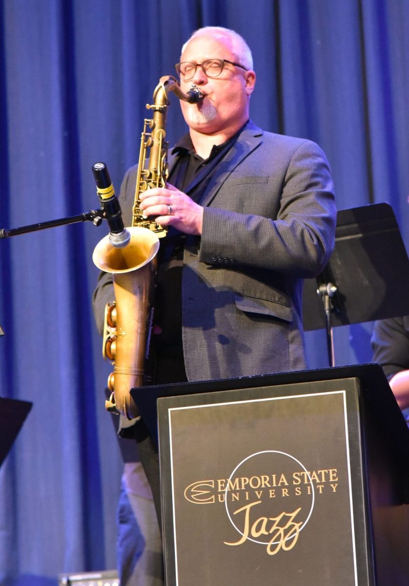 Emporia State Alum Arthur White performs at Albert Taylor Hall for the Emporia State&#160;University Jazz Alumni Reunion Weekend on April 30, 2023.