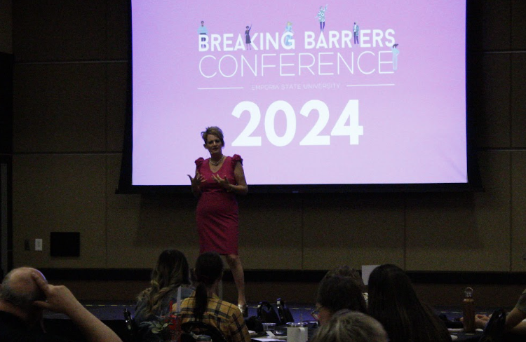 Women gather in Webb Hall for the 3rd annual Breaking Barriers conference on April 6th.