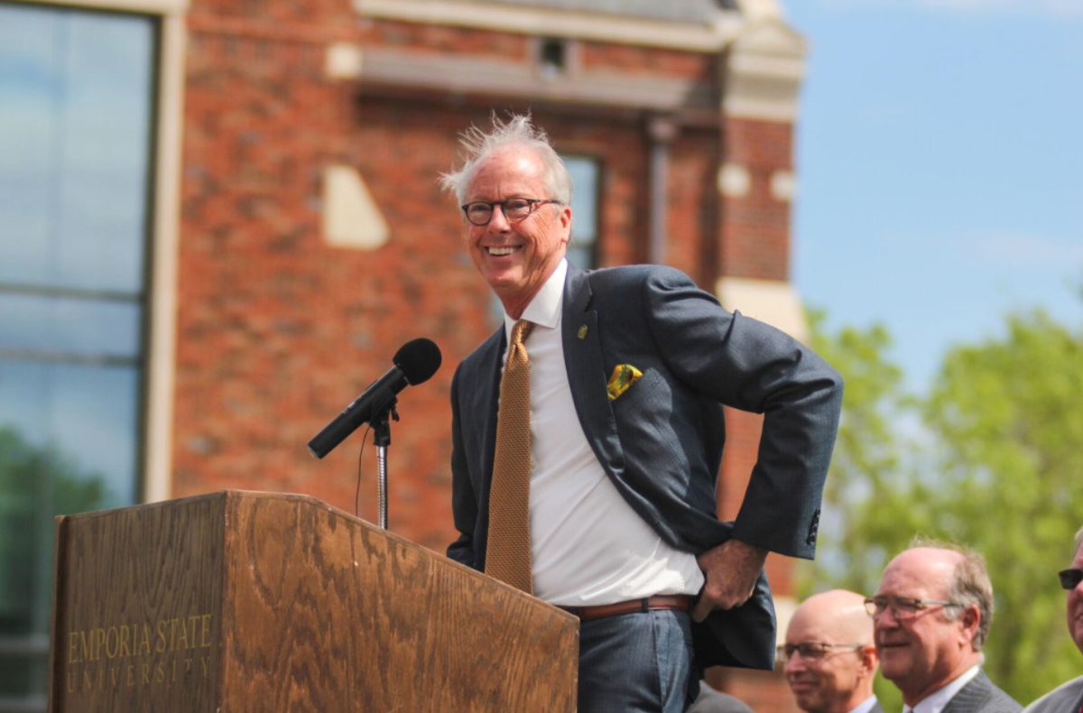 Ken Hush at the ground breaking ceremony for the on-campus Nursing + Student Wellness Center building in April 2024. 