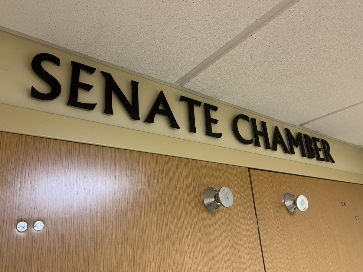 The ASG Senate Chambers located on the 3rd floor of the Memorial Union. 