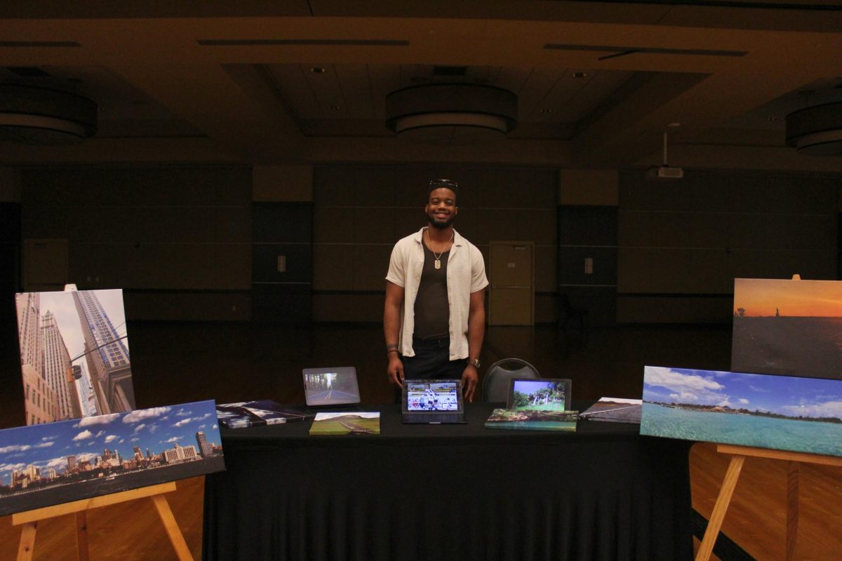 Emporia State alumnus Josiah Driggers presented his photography at the Black Student Union Artist Showcase on Feb. 18. Driggers began taking pictures of landscapes and has taken a liking to sports photography. 